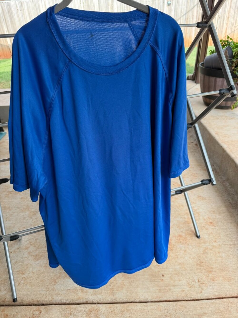 Men's 3XL Royal Blue Swim Shirt Rash Guard Big & Tall Performance Top